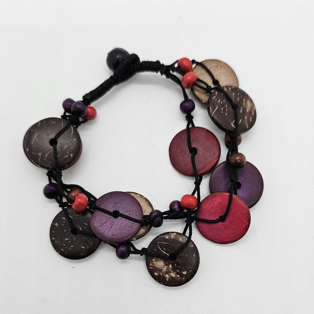 Multicolor Coconut Shell Beaded Bracelet